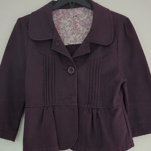 Elegant Dark Purple Women's Blazer